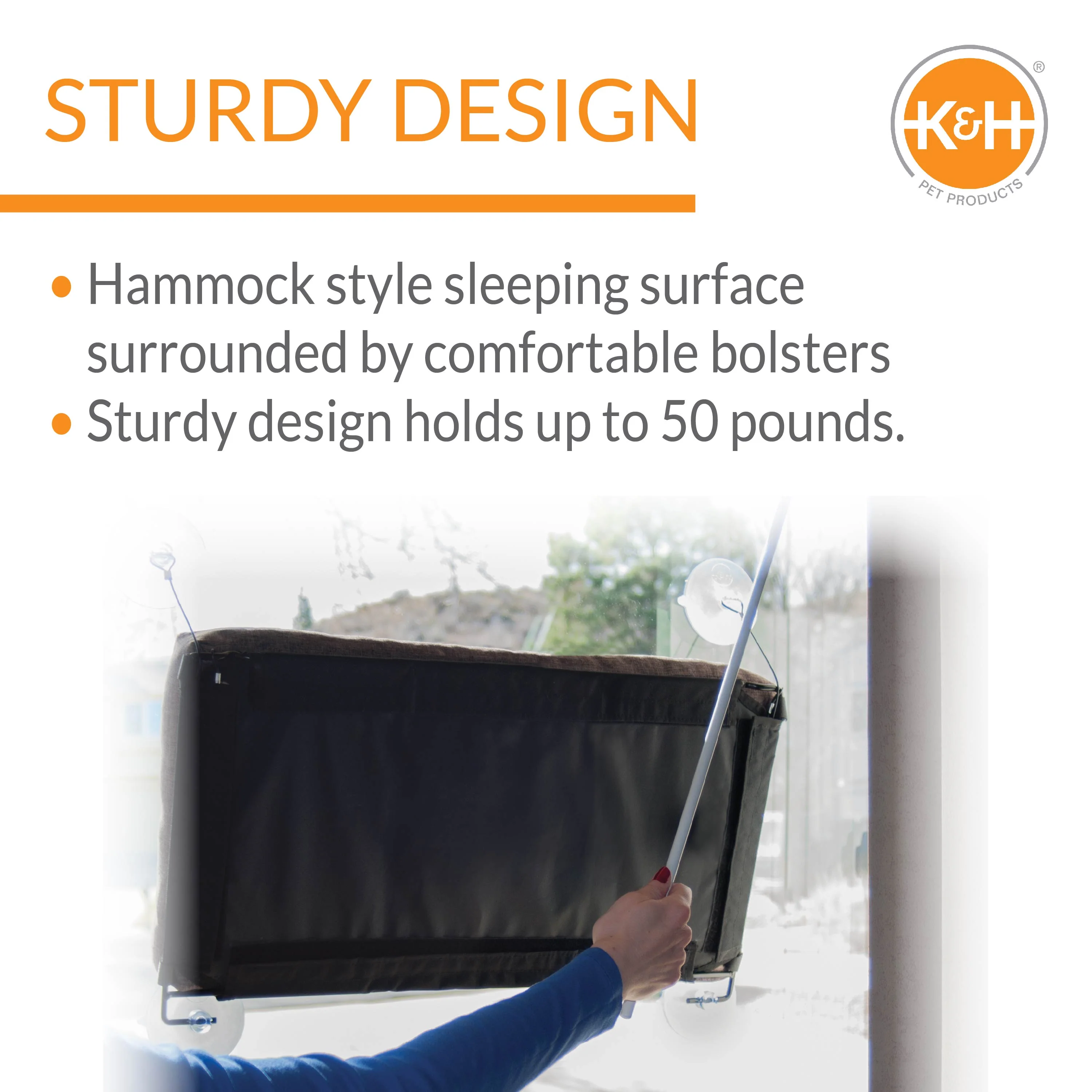 K&H EZ Mount Kitty Sill Deluxe with Bolster - Image 3