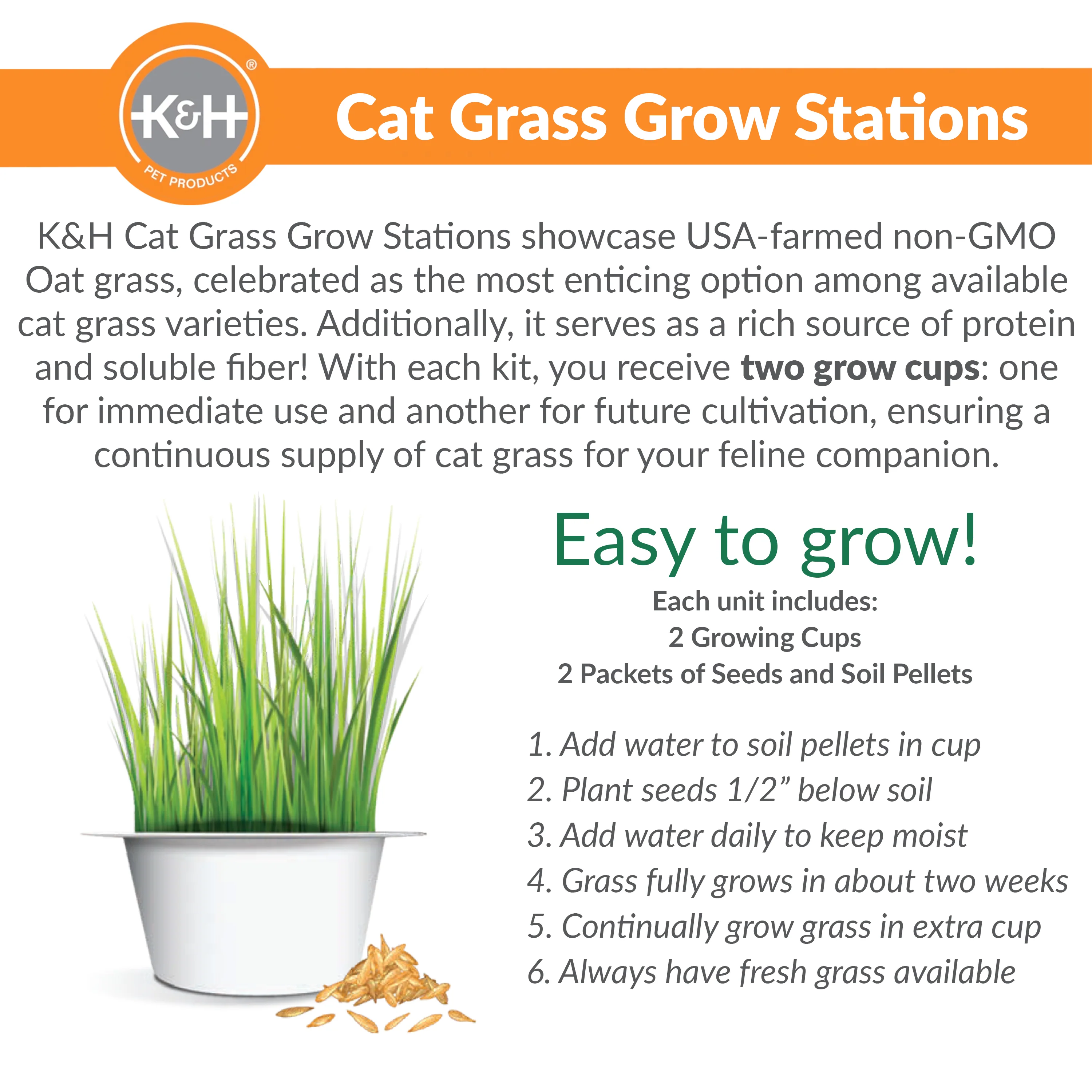 K&H EZ Mount Window Kitty Sill Cat Perch with Cat Grass Grow Station - Multi-Level - Image 6