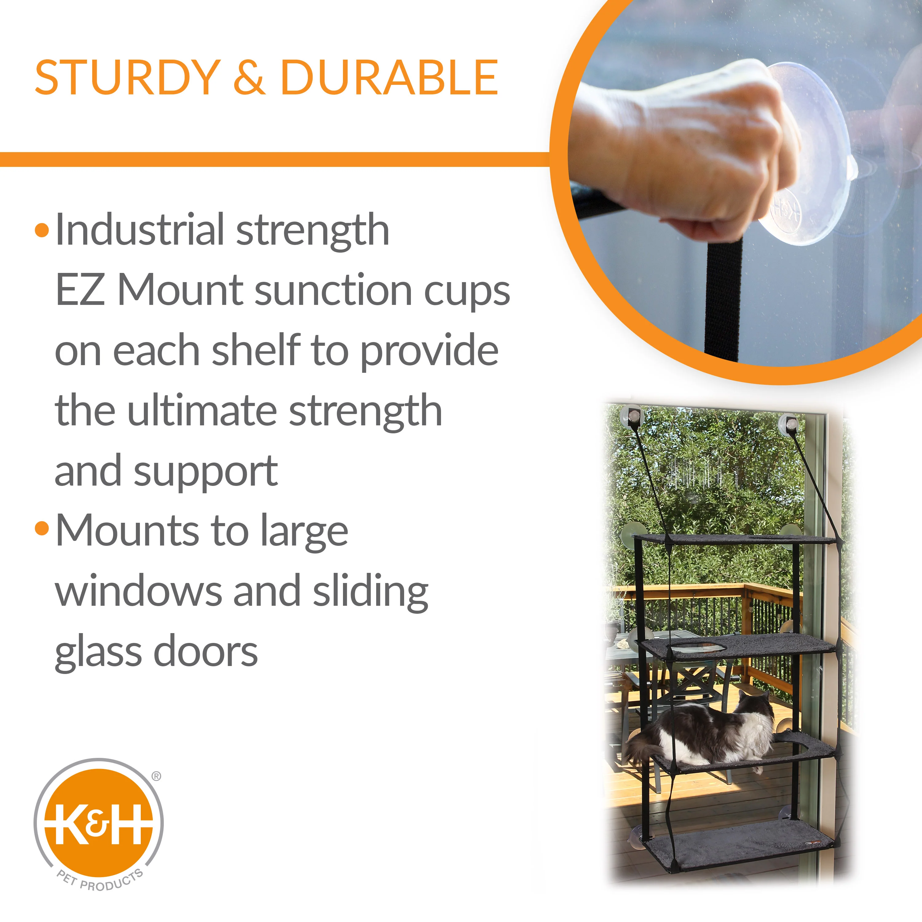 K&H EZ Mount Window Kitty Sill Quad Stack - Image 3