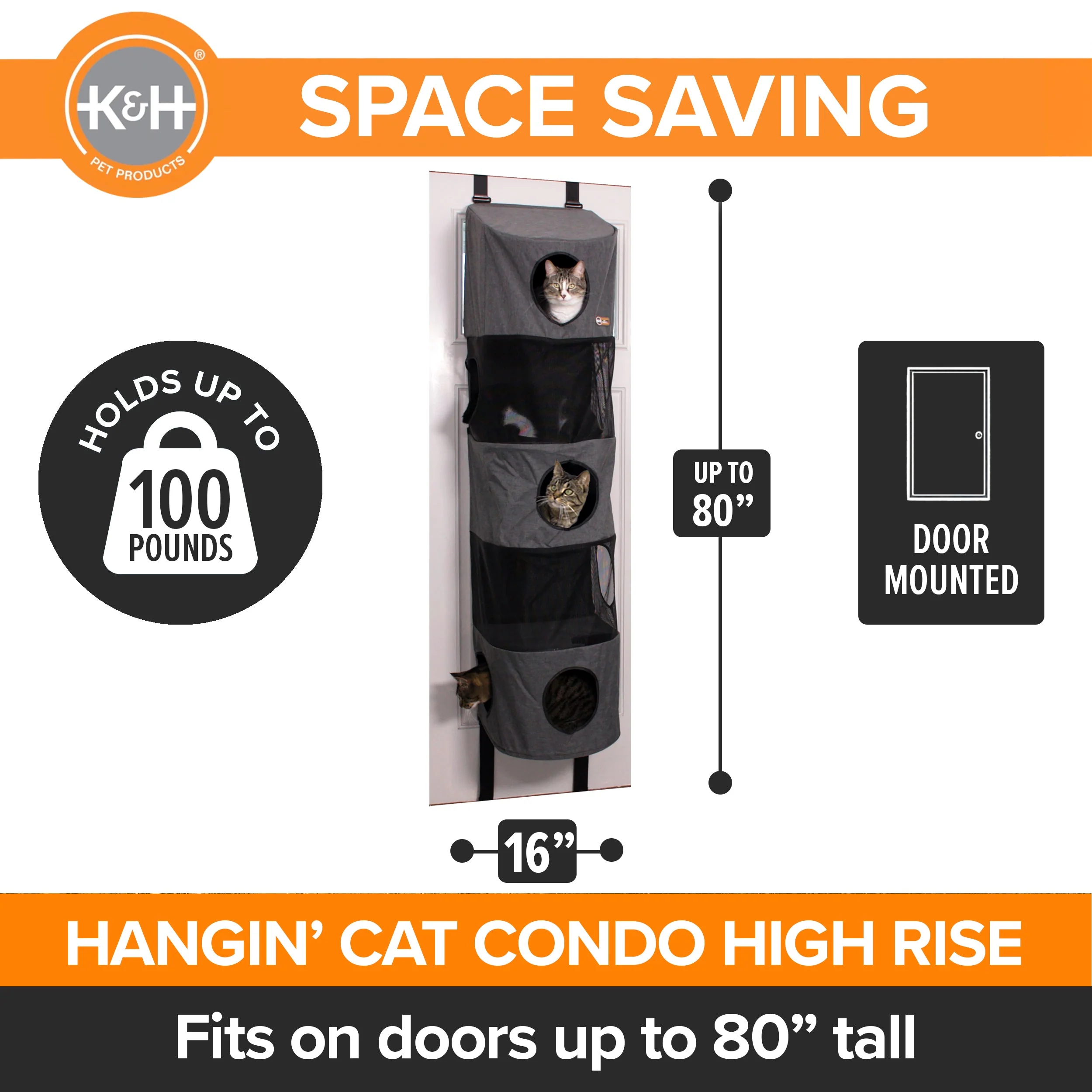 K&H Hangin’ Cat Condo / Hangin’ High Rise Cat Tree - Image 4