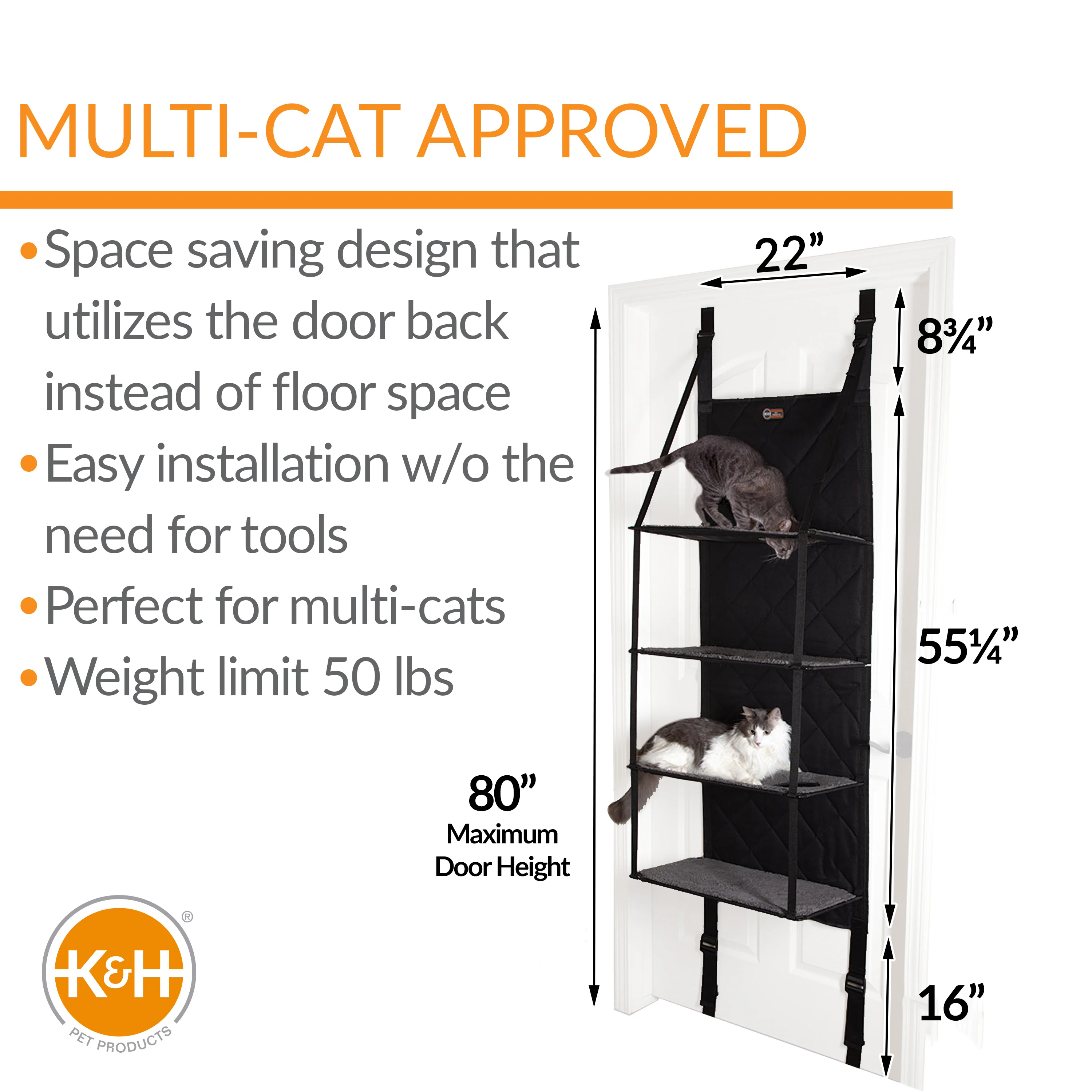 K&H Hangin' Cat Tree - 4 Story - Image 2