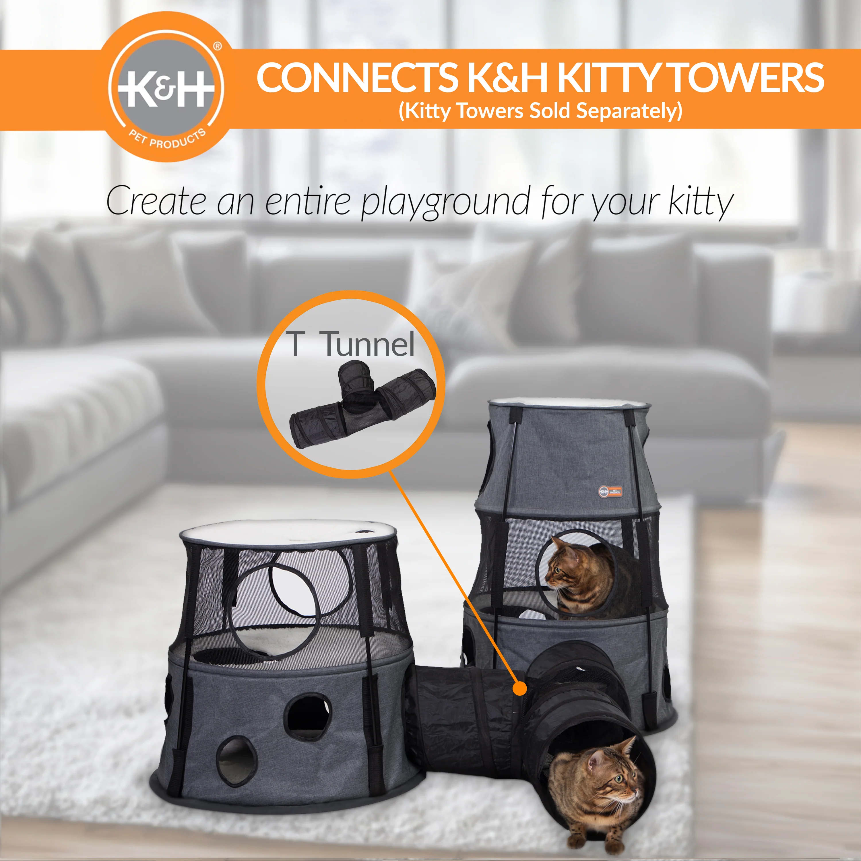 K&H Cat T-Tunnel Toy - 3 Way Cat Tube - Image 5