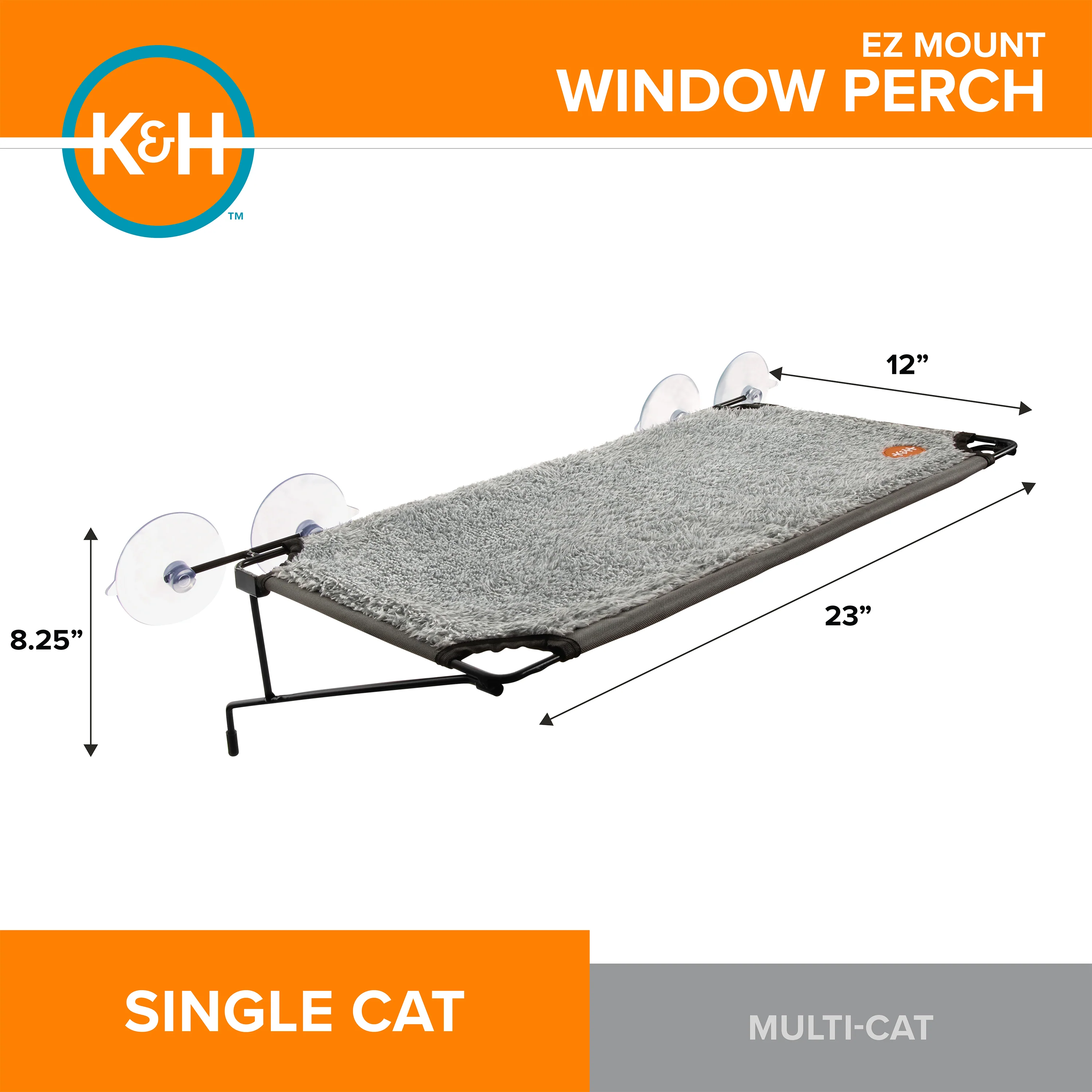 K&H EZ Mount Cat Window Perch Kitty Sill Window Bed - NEW PRODUCT RELEASE - Image 4