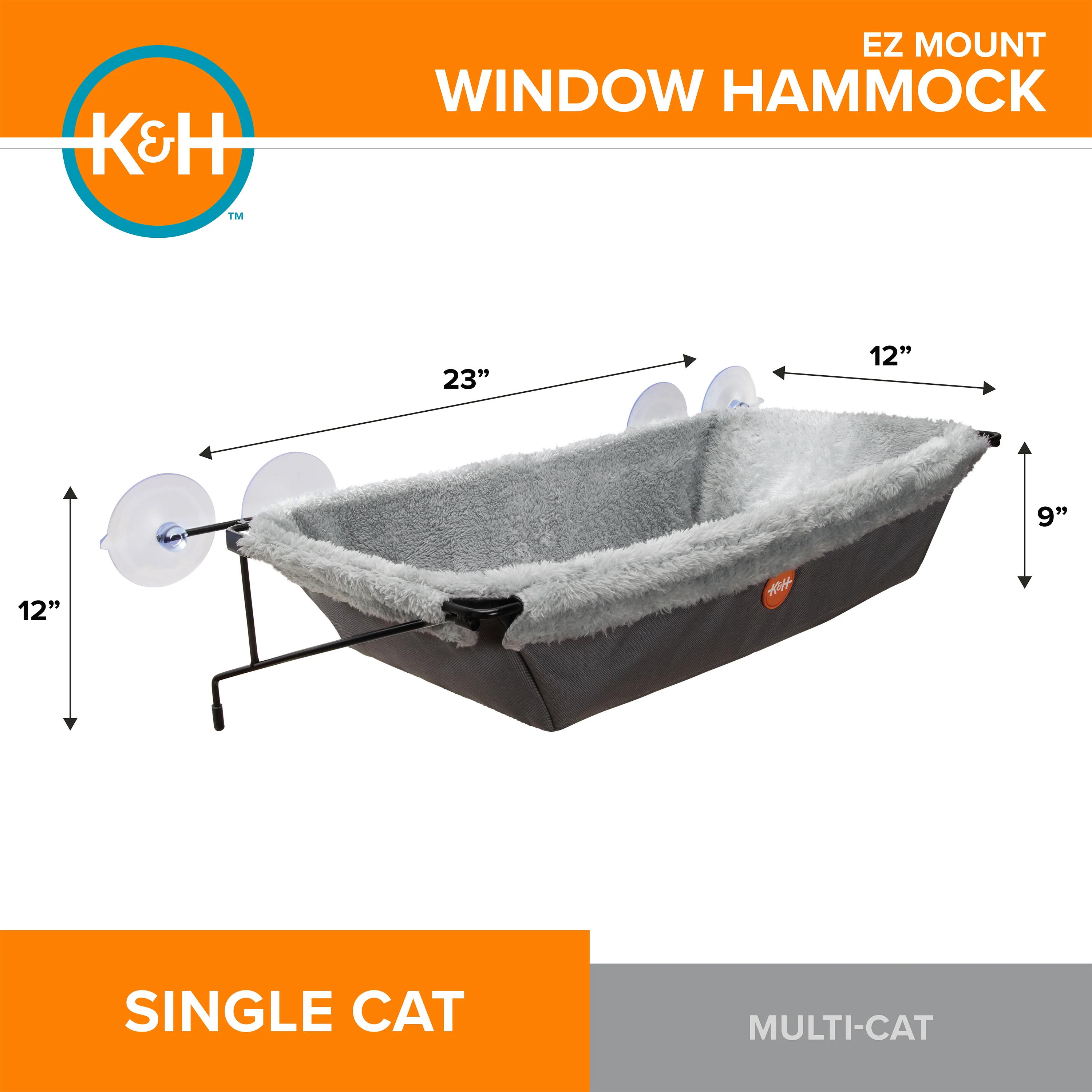 K&H EZ Mount Cat Window Perch Hammock Kitty Sill Window Bed - NEW PRODUCT RELEASE - Image 4