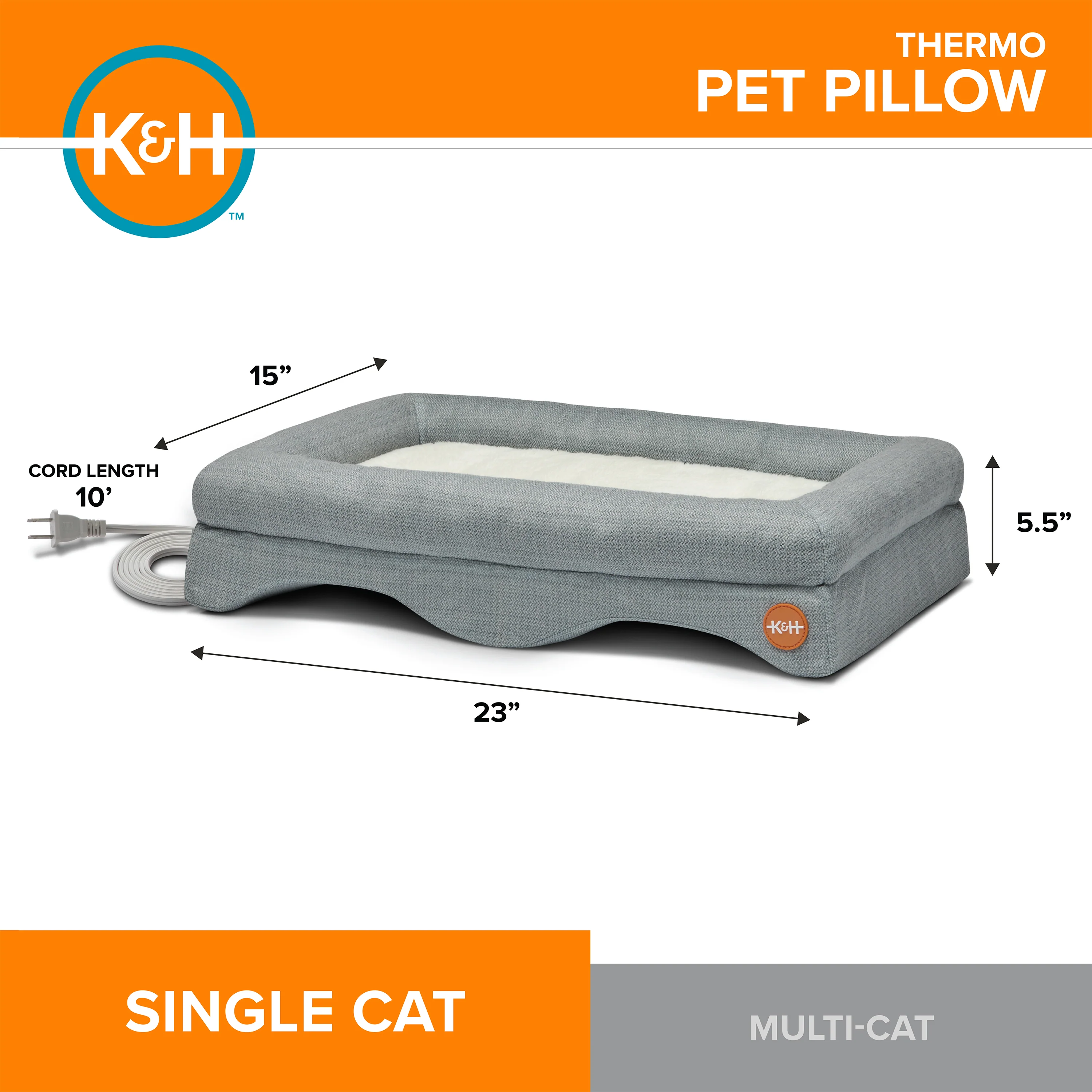 K&H Thermo Pet Pillow Indoor Heated Cat Lap Bed - NEW PRODUCT RELEASE - Image 4