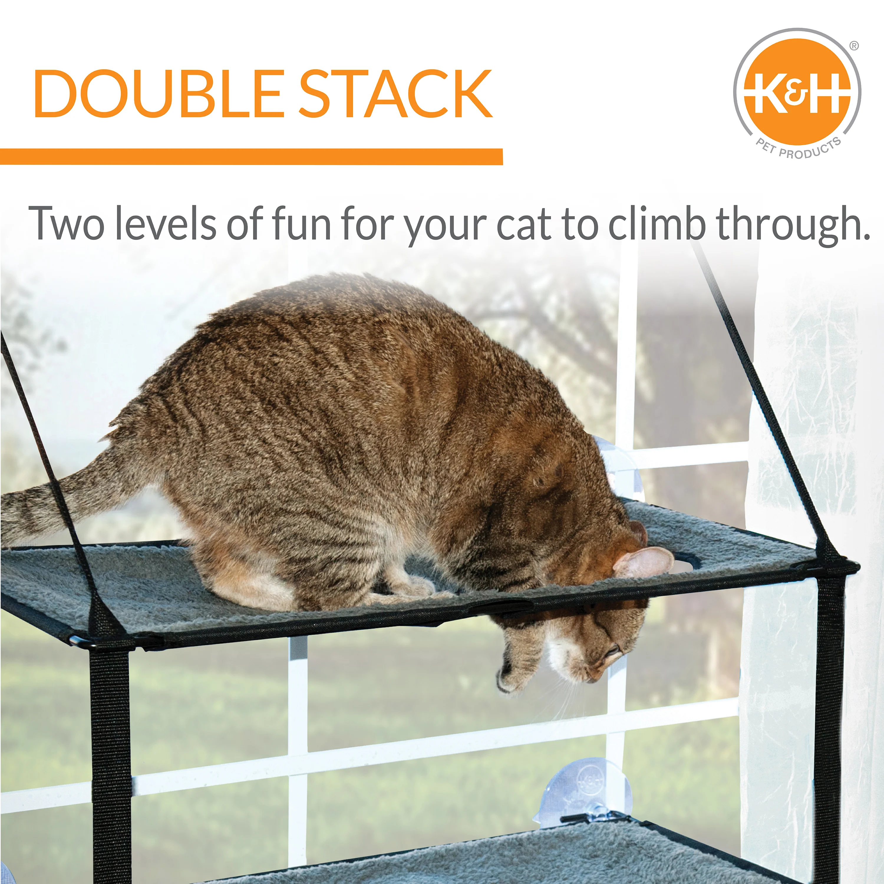 K&H EZ Mount Window Kitty Sill Double Stack - Image 3