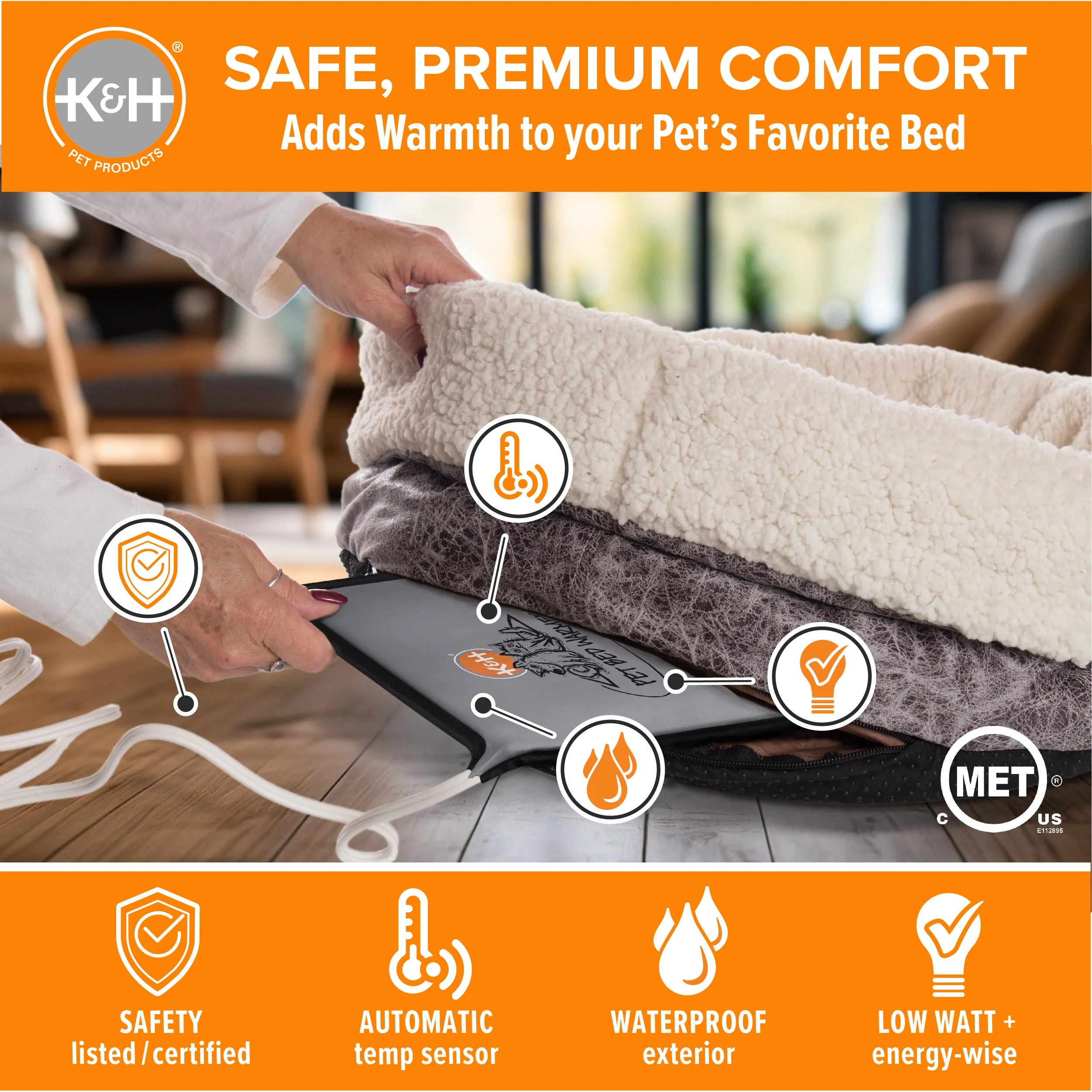 K&H Pet Bed Warmer - Gray - Image 3