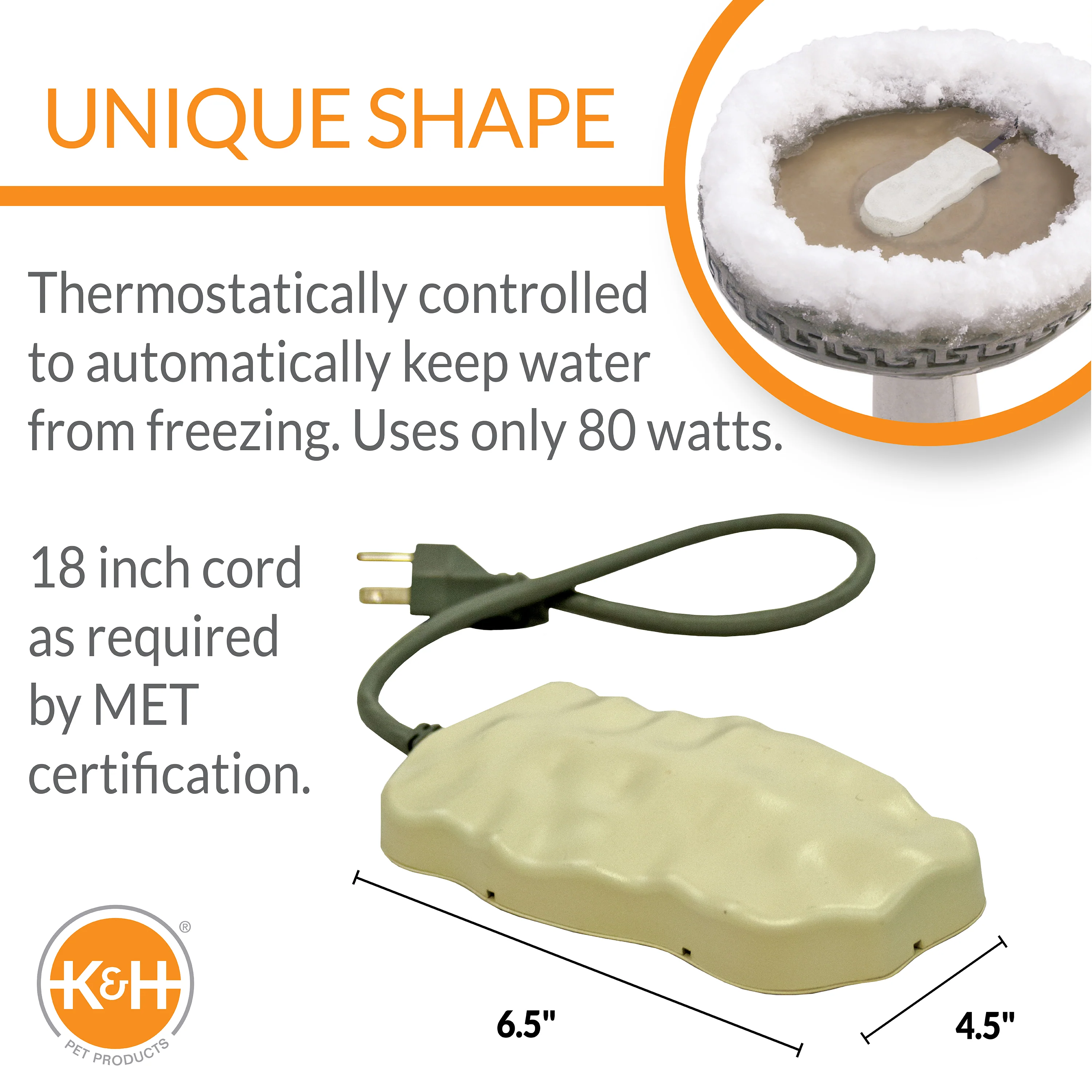 K&H Super Ice Eliminator Bird Bath Deicer - Image 4
